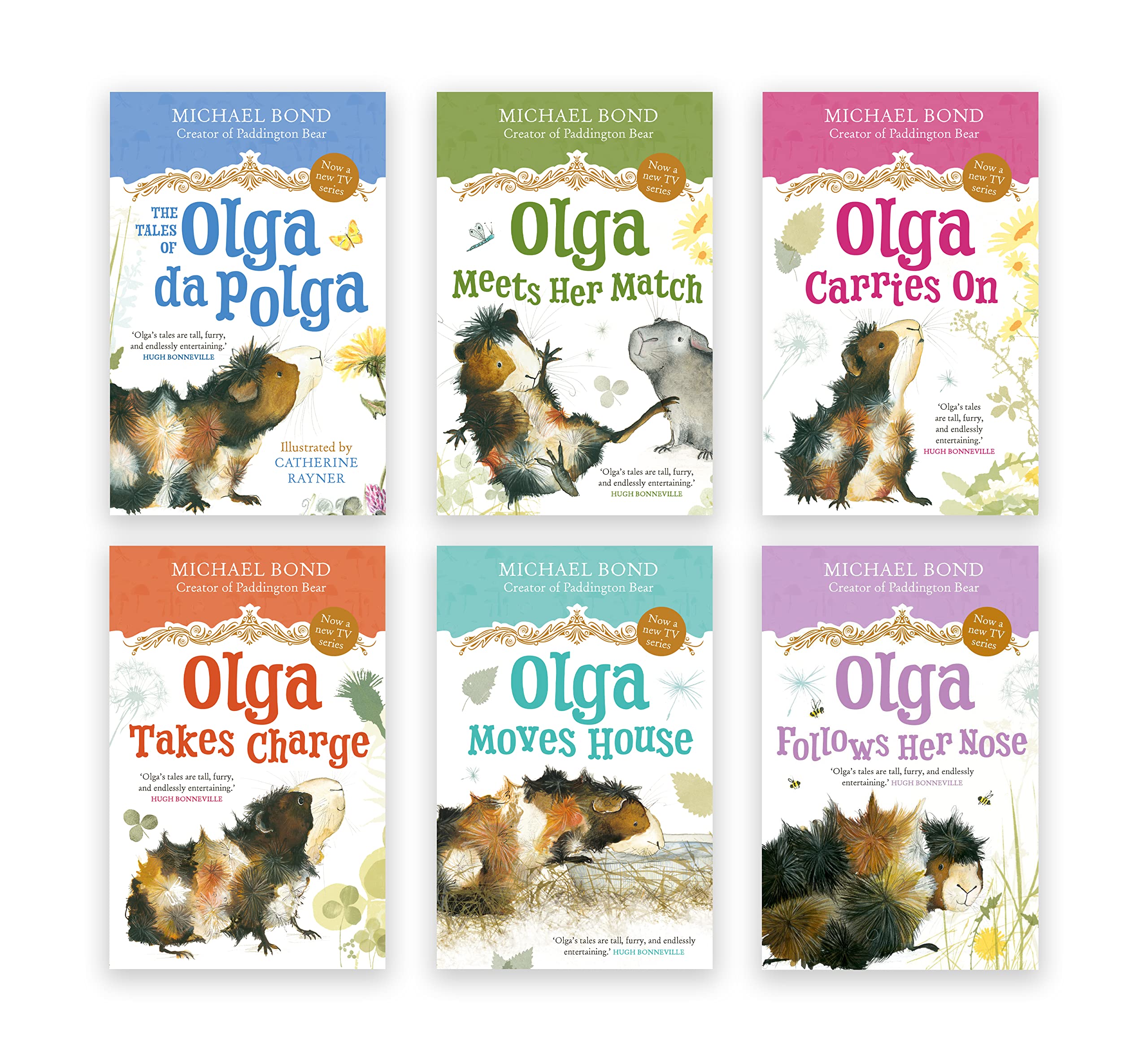 Olga Da Polga 6 Books Collection Set - all six paperback titles fanned out showing full set