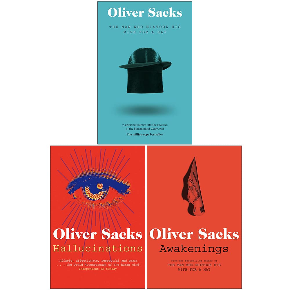 Oliver Sacks 3 Books Collection Set paperback - close-up of the Hallucinations paperback cover