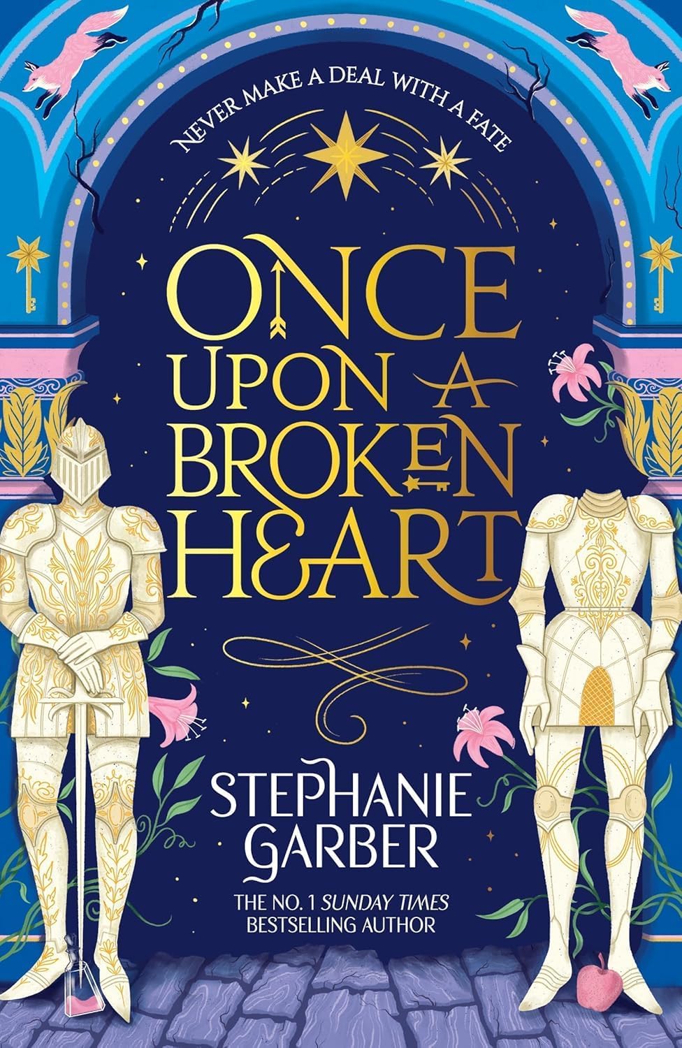 Stacked paperback books from the Once Upon a Broken Heart trilogy showing spine and cover art detail.