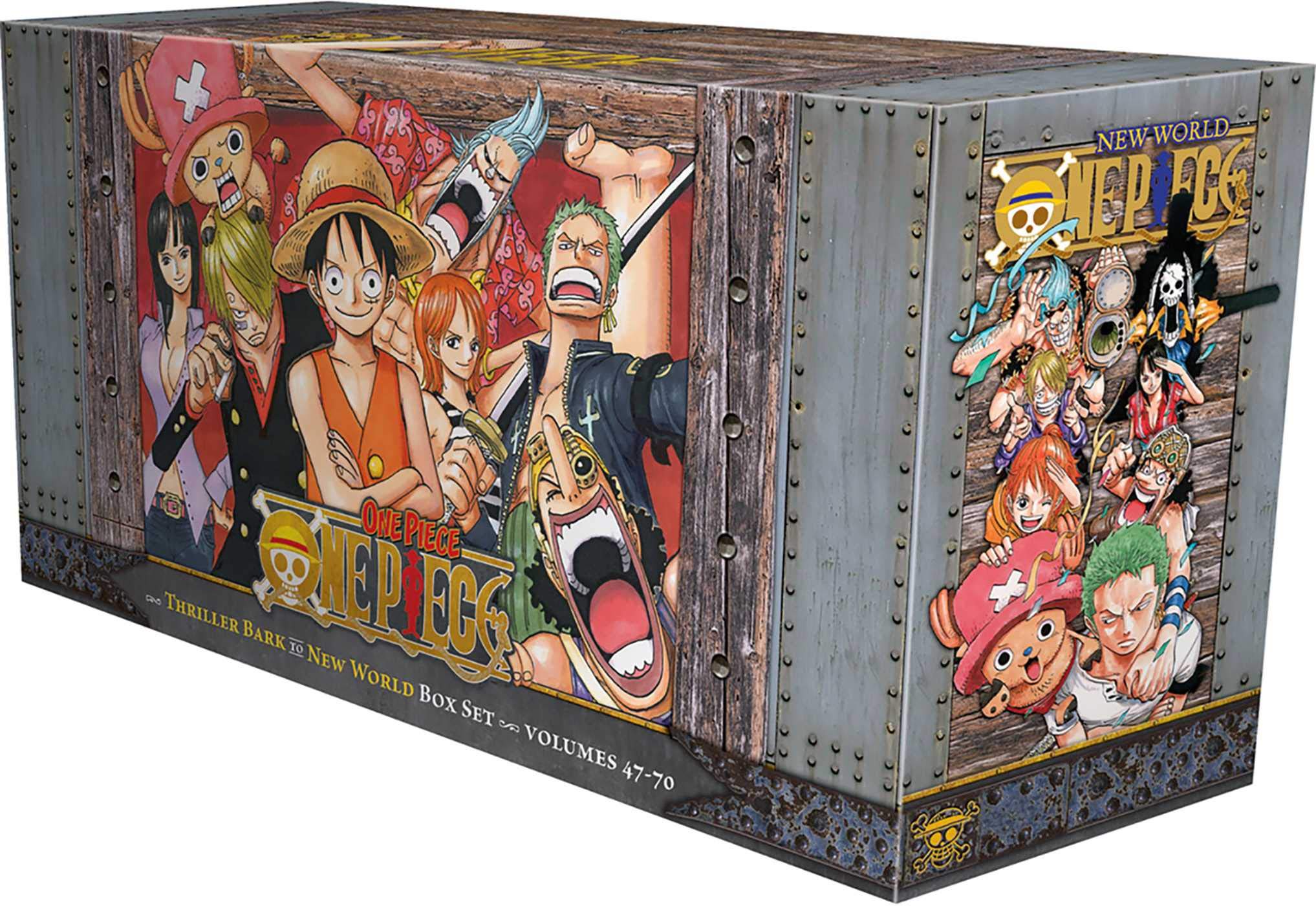 One Piece Box Set 3: Thriller Bark to New World by Eiichiro Oda, 24-volume paperback manga collection front cover artwork