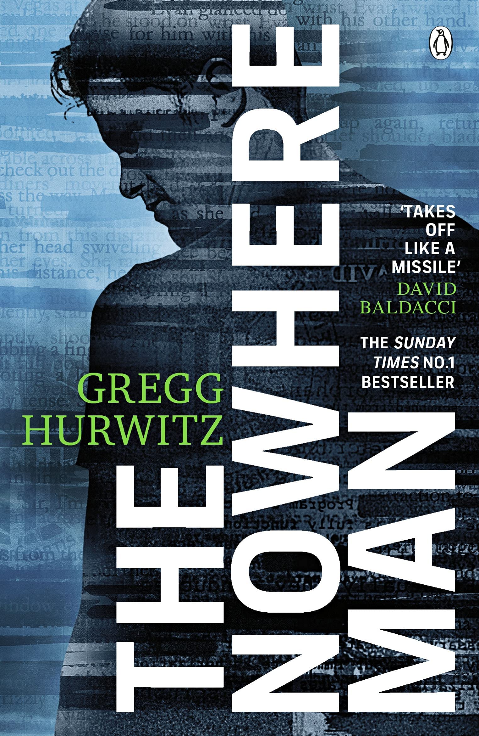 Spines of the five Orphan X series paperbacks by Gregg Hurwitz lined up together