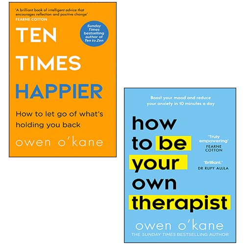 Owen O'Kane 2 Books Collection Set paperback front cover featuring Ten Times Happier and How to Be Your Own Therapist