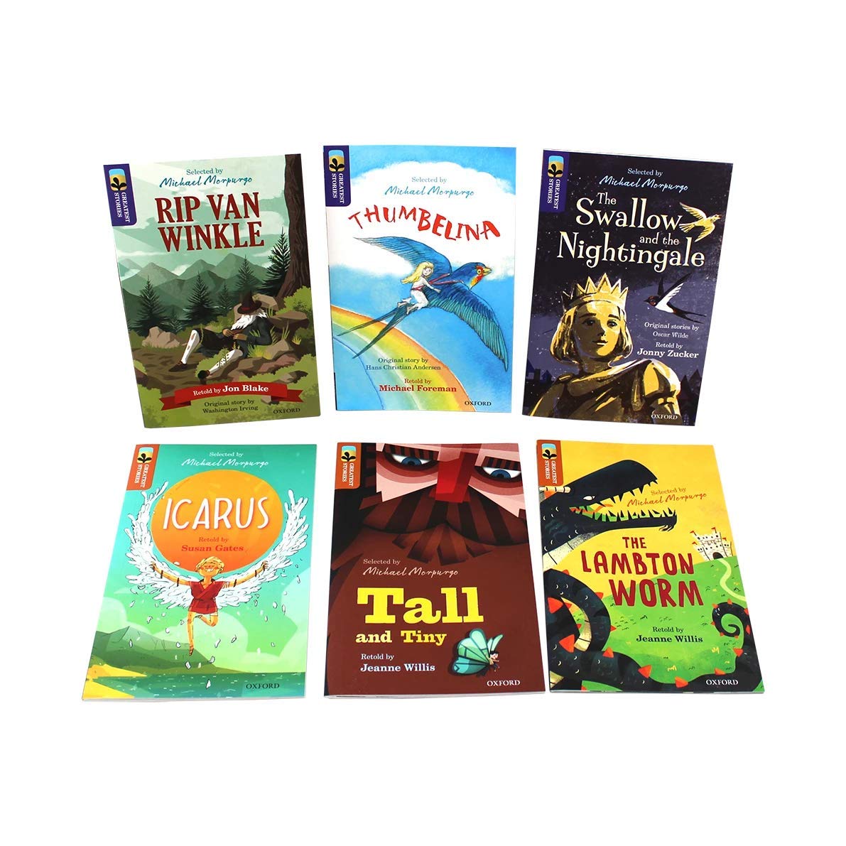 Inside page spread from an Oxford Reading Tree Greatest Stories paperback showing illustrated storytelling for ages 7 and up