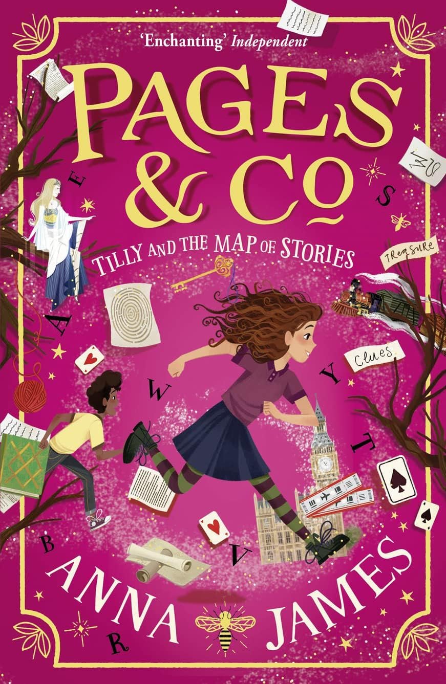Close-up of The Book Smugglers and The Treehouse Library paperback covers from the Pages & Co set