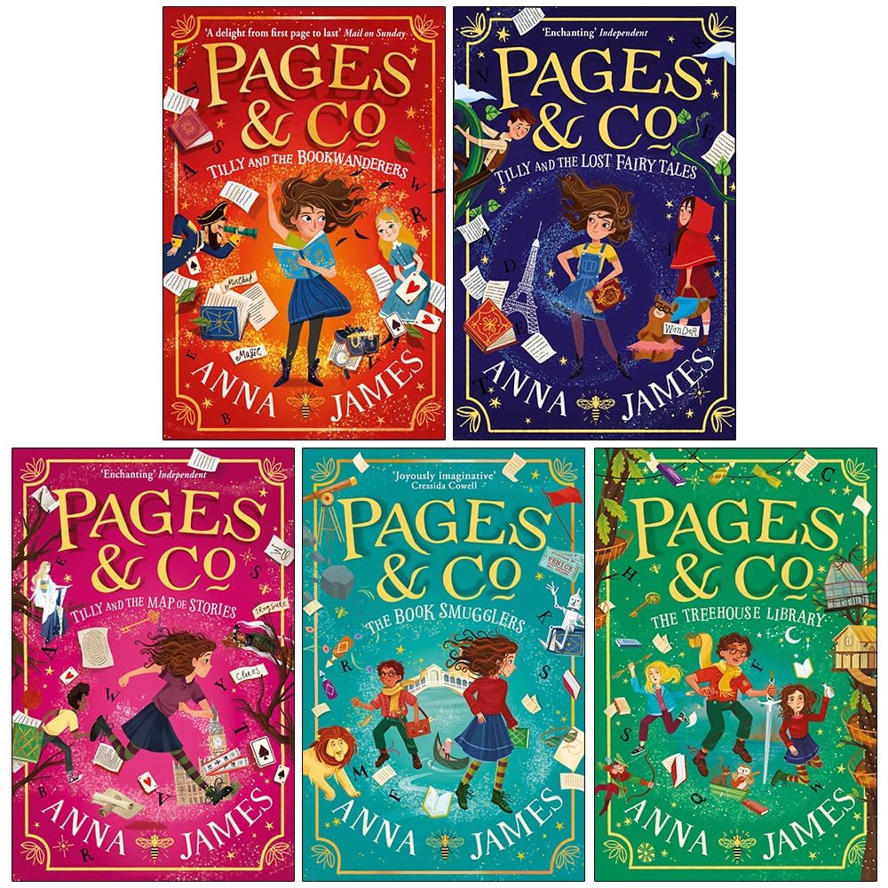 Pages & Co 5 Books Collection Set by Anna James - full paperback box set front cover artwork