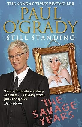 Close-up of the vibrant paperback covers in the Paul O'Grady 2 book non-fiction memoir set, highlighting cover artwork and titles.