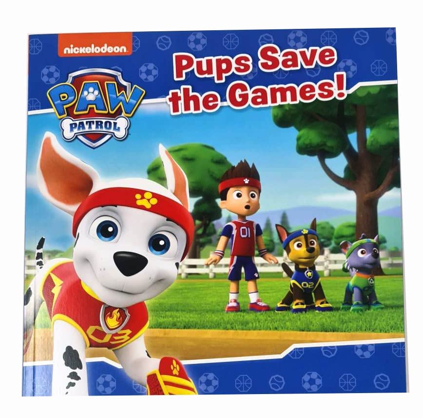 Pups Save The Games and Pups Save The Party paperback storybook covers from the Paw Patrol Favourite Stories set