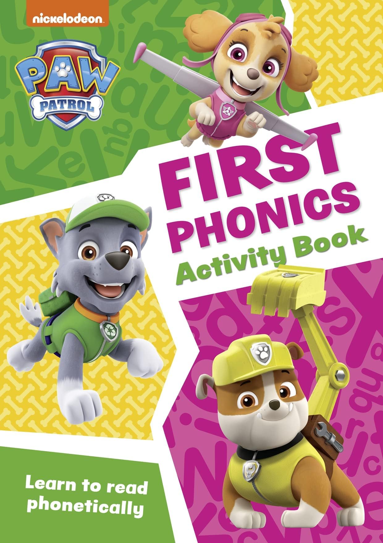Front cover of PAW Patrol First Numbers Activity Book with Marshall and Skye, early math paperback for preschoolers