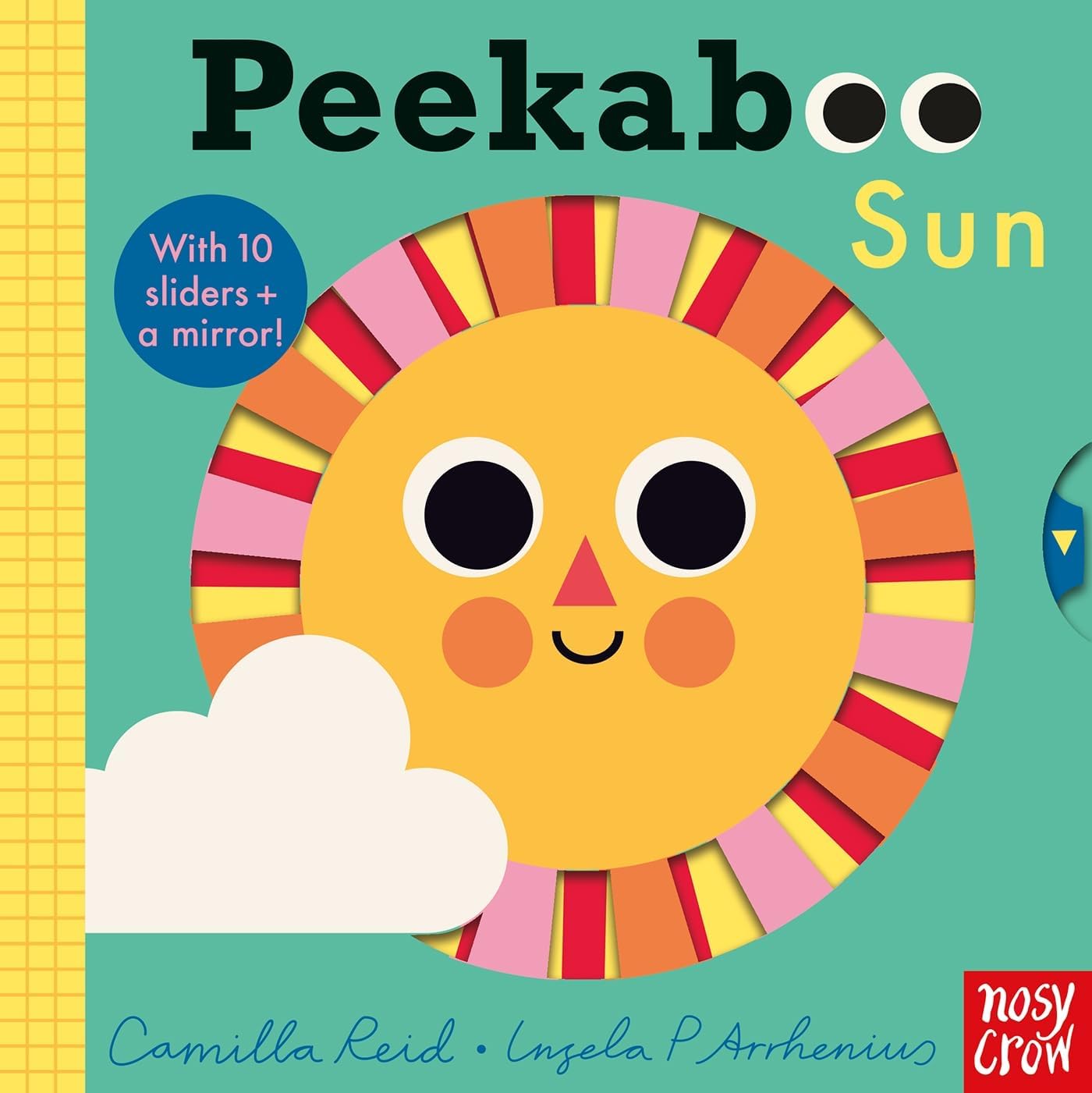 Inside page spread of Peekaboo Love board book featuring warm, affectionate characters