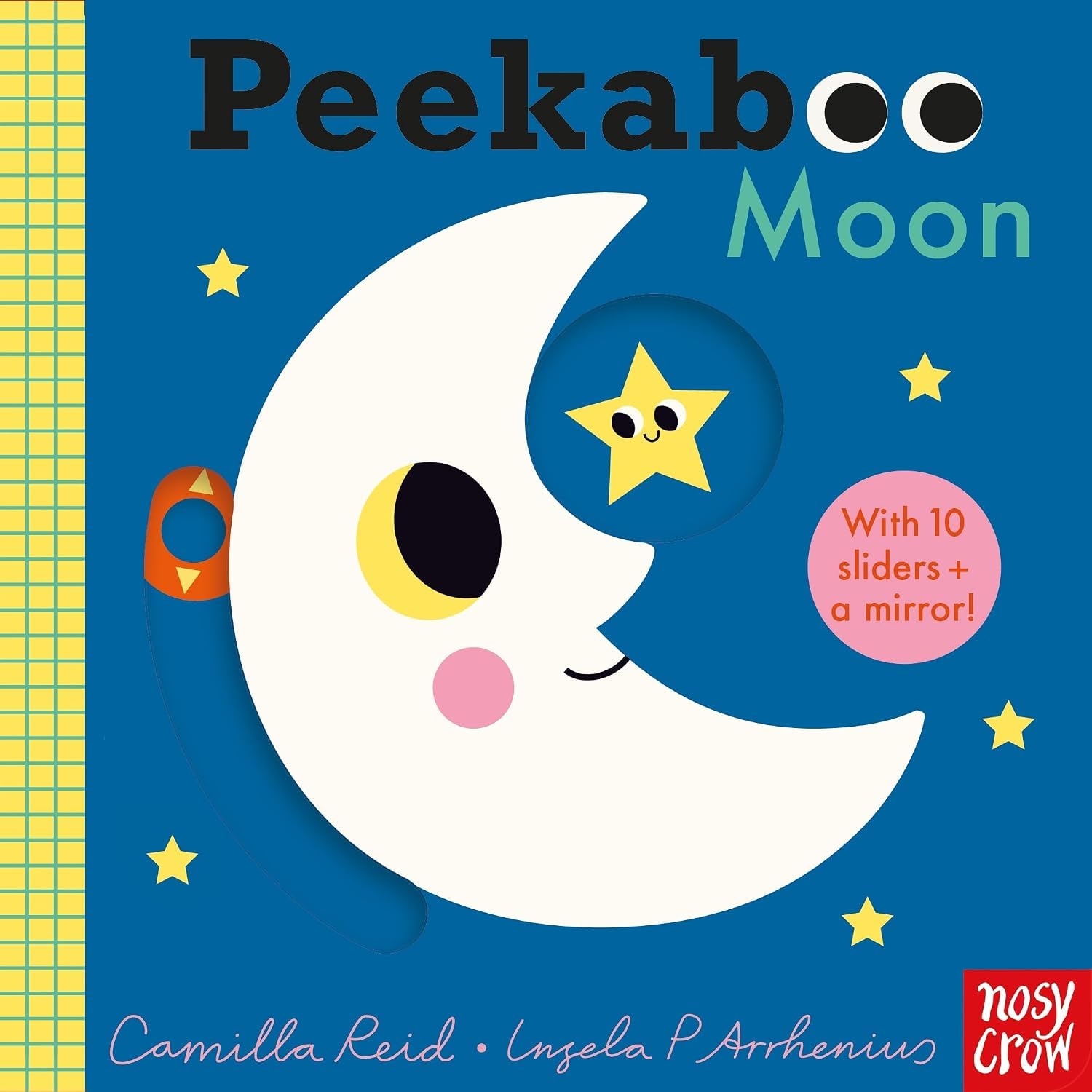 Inside page spread of Peekaboo Car board book with transportation-themed illustrations