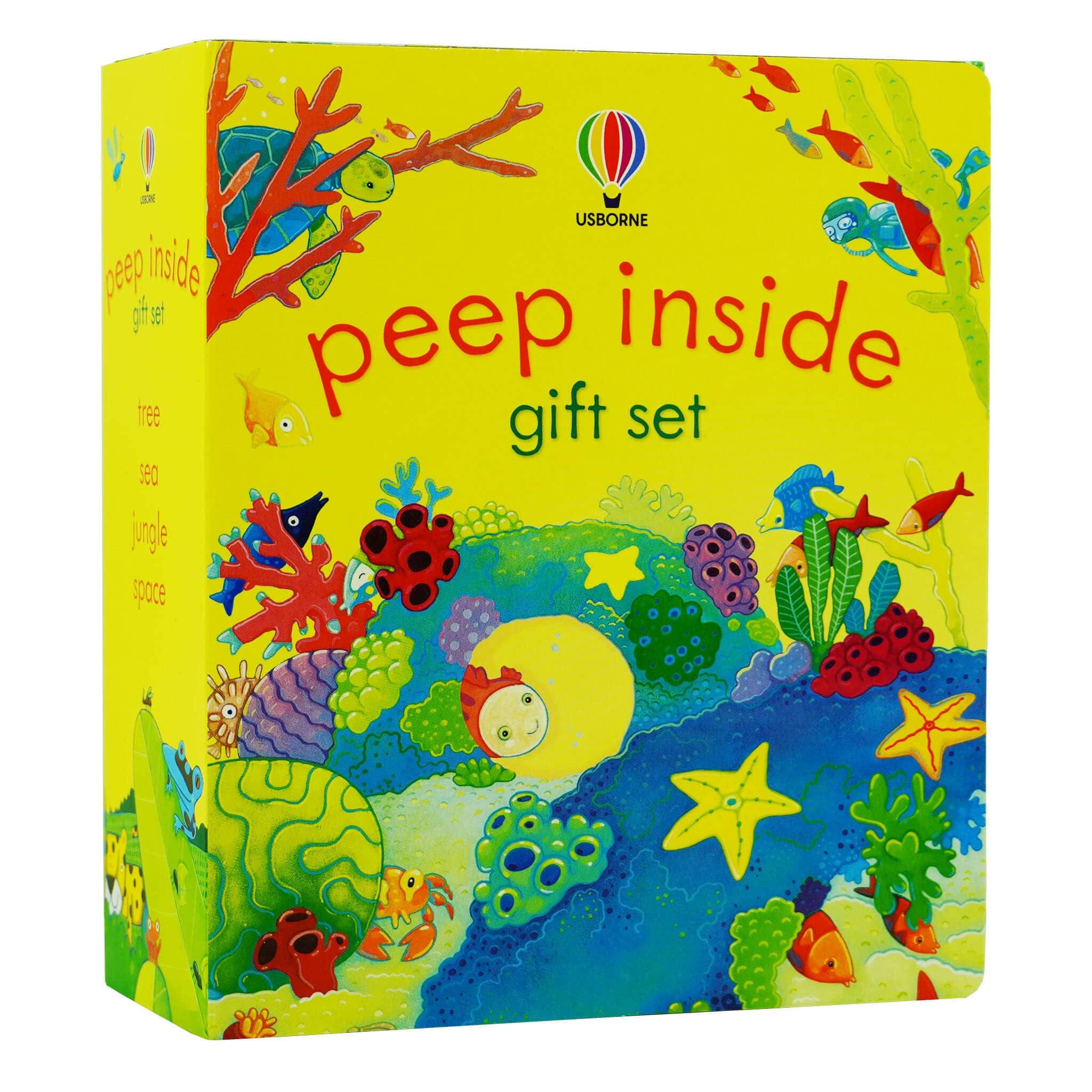 Usborne Peep Inside 4 Books Collection Set by Anna Milbourne - front cover of the board book gift set