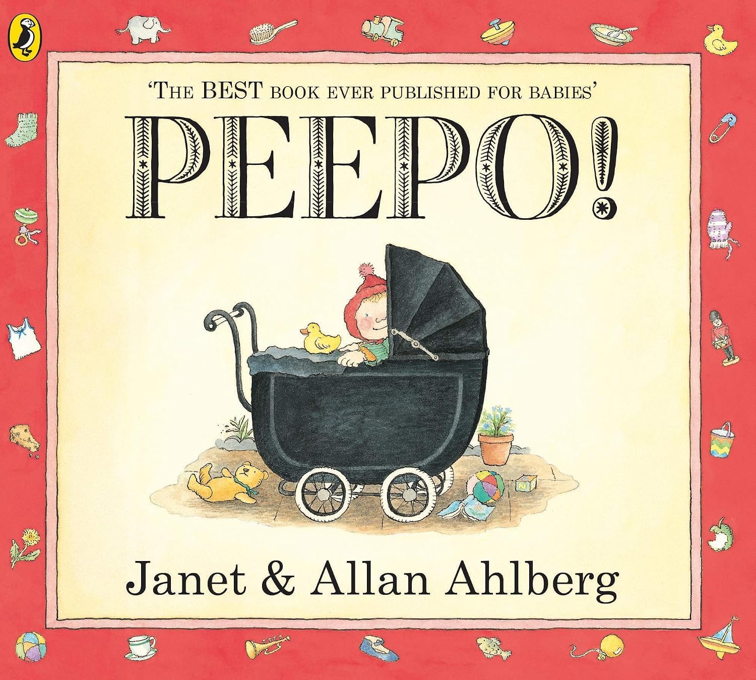 Each Peach Pear Plum by Janet and Allan Ahlberg paperback picture book cover close-up