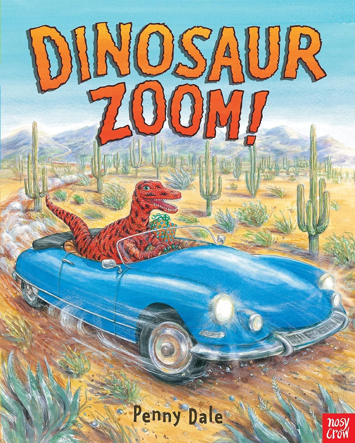 Dinosaur Rocket! and Dinosaur Pirates! paperback picture books from the Penny Dale Dinosaurs set, front covers