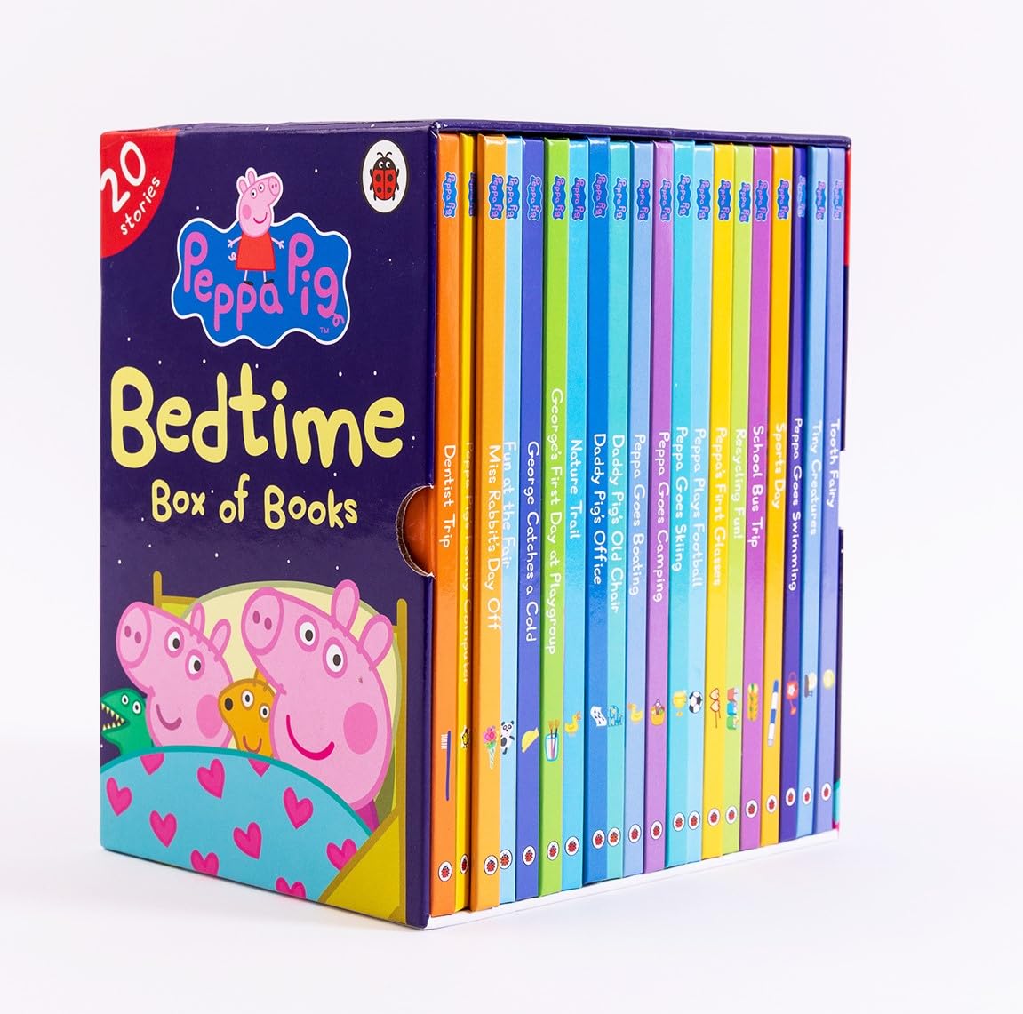 Peppa Pig Bedtime Box of Books 20 Stories hardback collection set front cover
