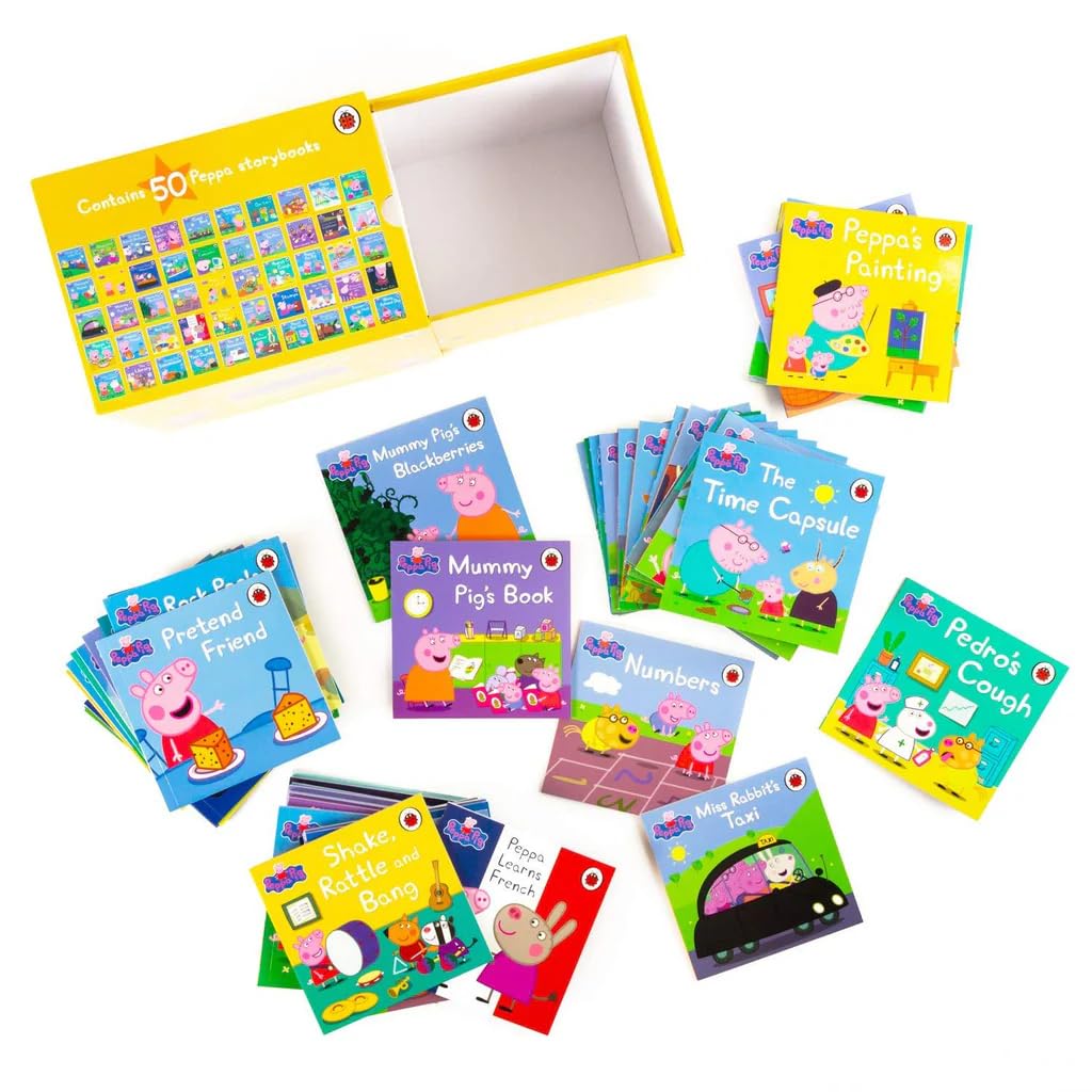 Peppa Pig Storybooks Collection 50 books - additional angle of the complete paperback box set