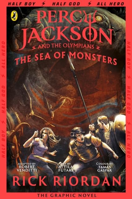 The Last Olympian graphic novel paperback cover, book 5 and final title in the Percy Jackson graphic novel set