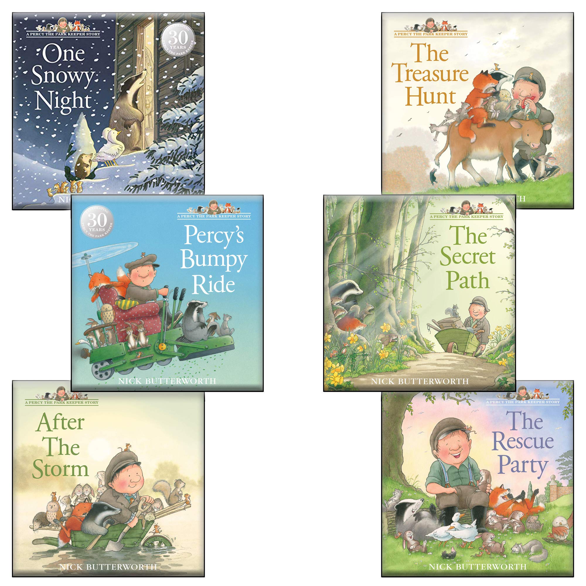 Percy the Park Keeper 6 Books Collection Set by Nick Butterworth paperback front cover