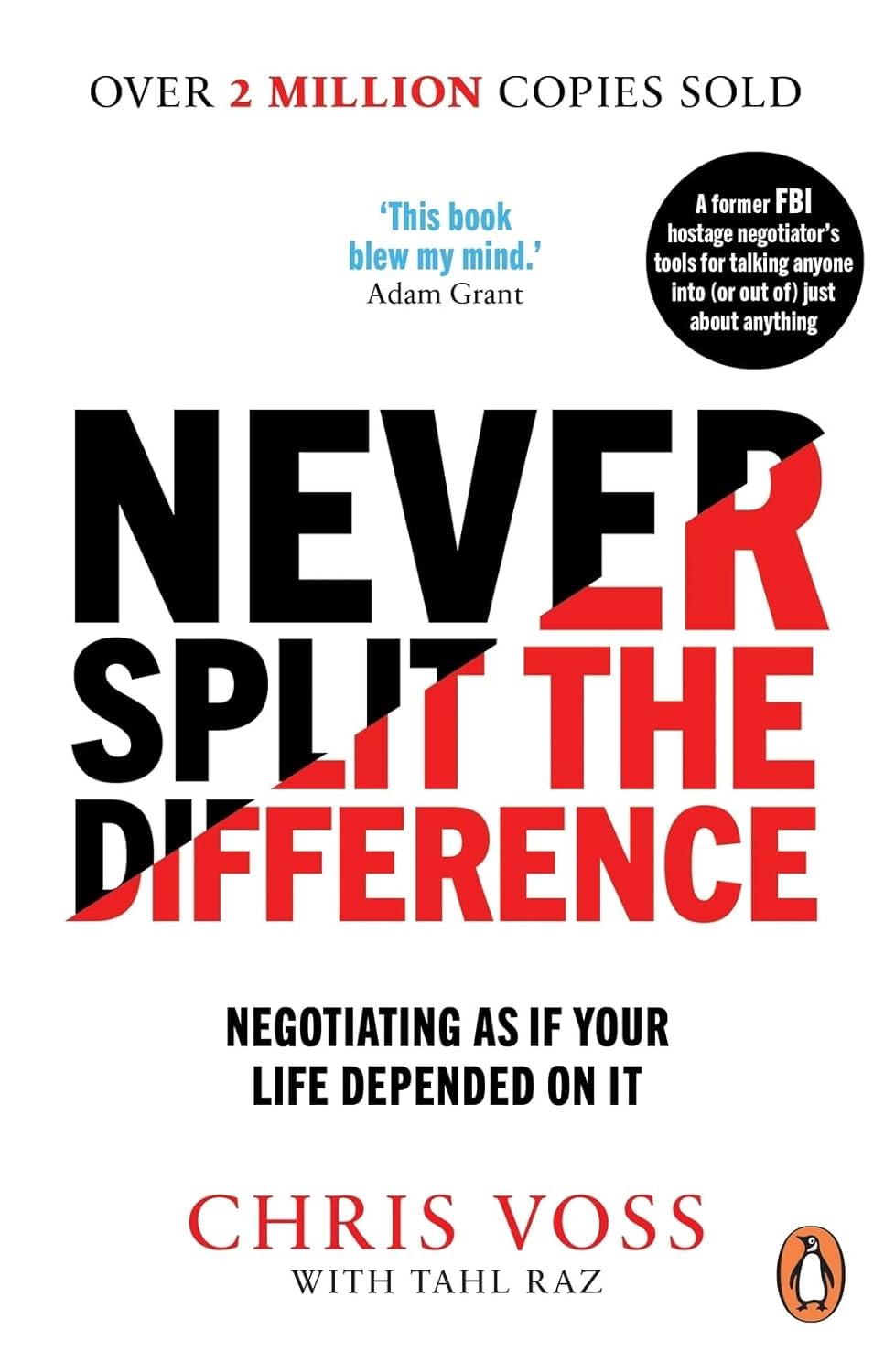Never Split the Difference by Chris Voss paperback front cover, one of six books in the Personal Development Classics set