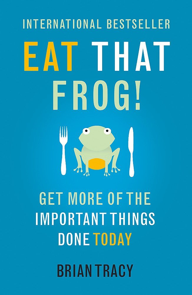 Eat That Frog! by Brian Tracy paperback front cover, the final title in the Personal Development Classics 6-book set