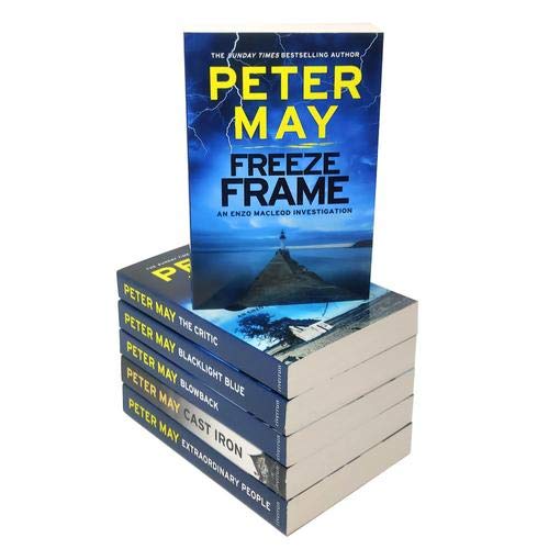 Full set of all six Peter May Enzo Files paperback novels fanned out, showing each book cover