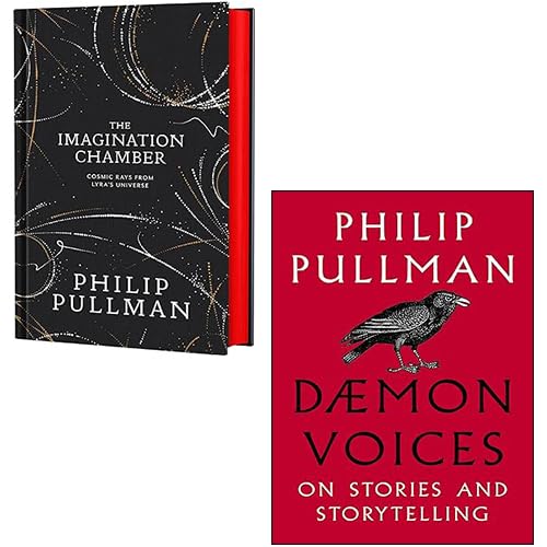 Philip Pullman 2 book set - The Imagination Chamber and Daemon Voices On Stories and Storytelling book covers