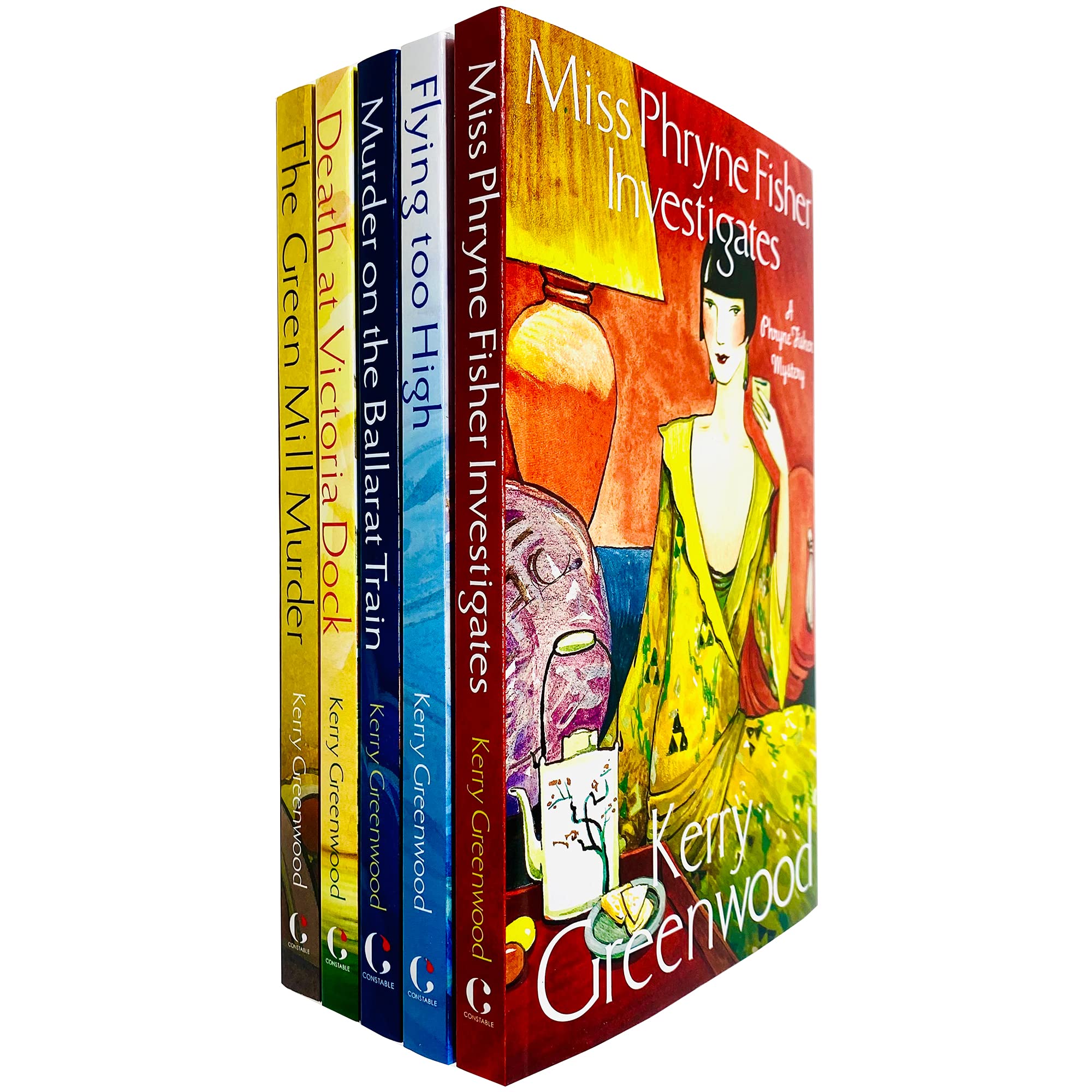 Phryne Fisher Mysteries 5 Books Collection Set by Kerry Greenwood - front cover of the paperback set