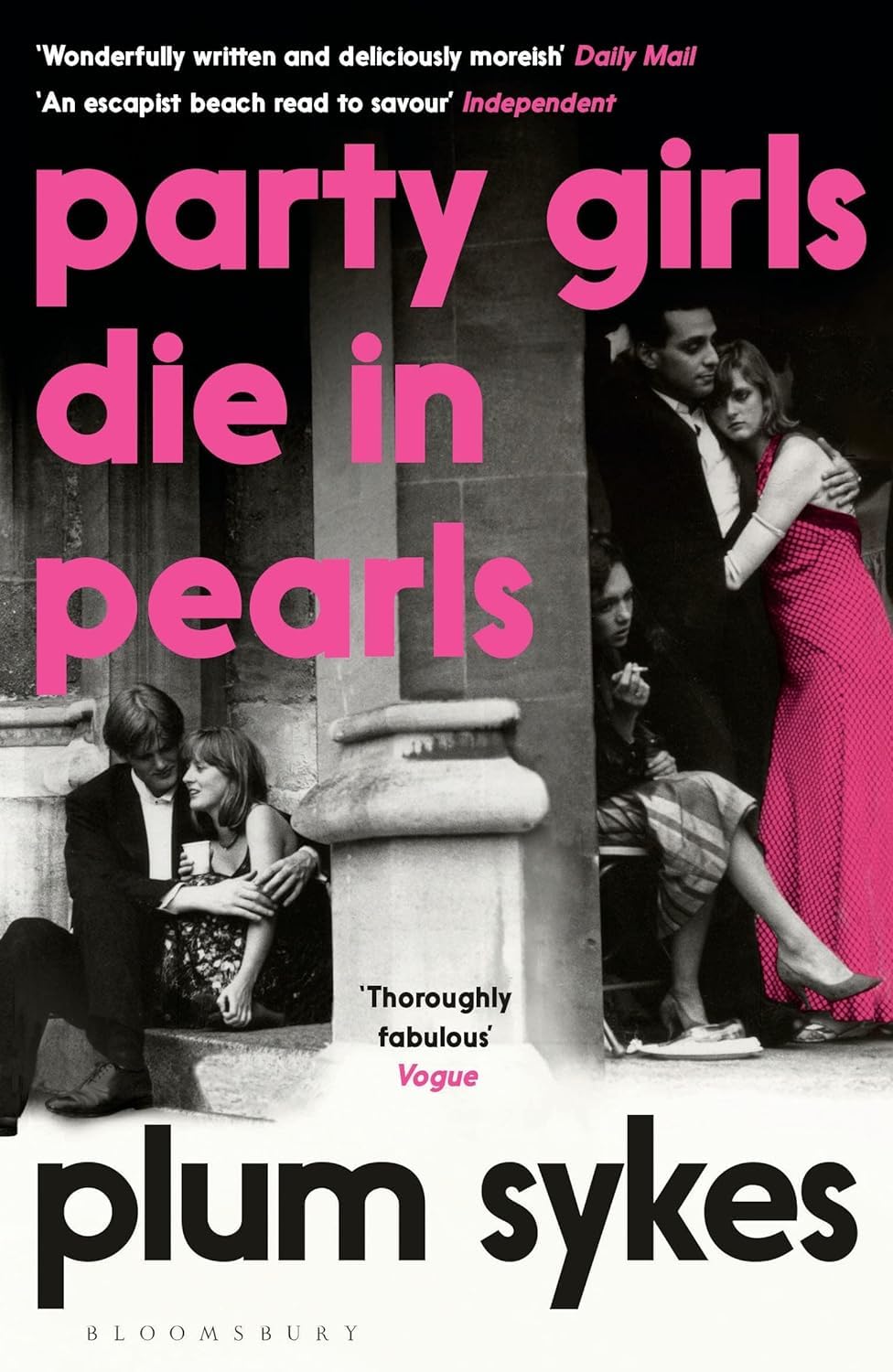 Party Girls Die in Pearls by Plum Sykes paperback front cover, Oxford mystery novel