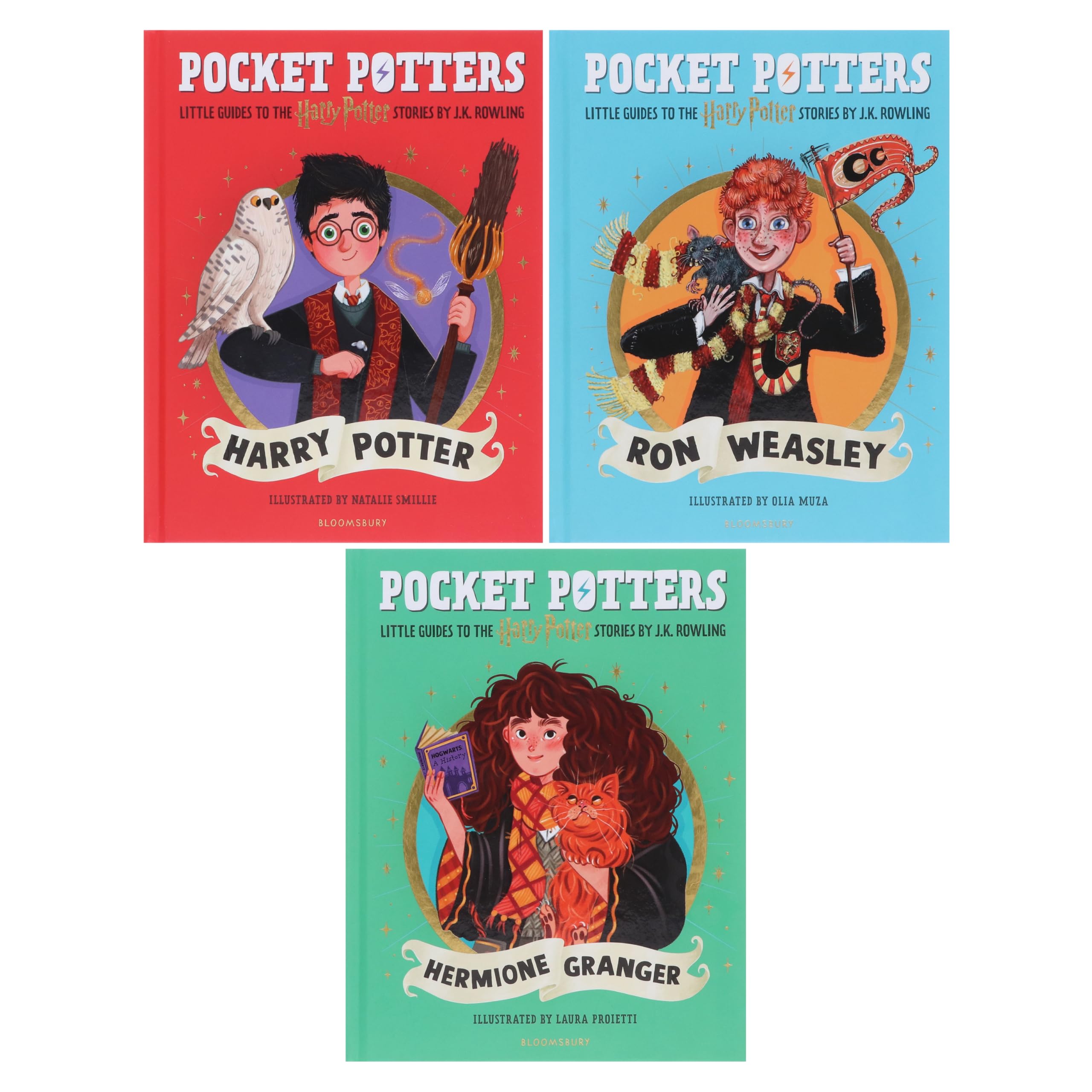 Pocket Potters: Harry Potter hardback cover, illustrated by Natalie Smillie, ages 7-10