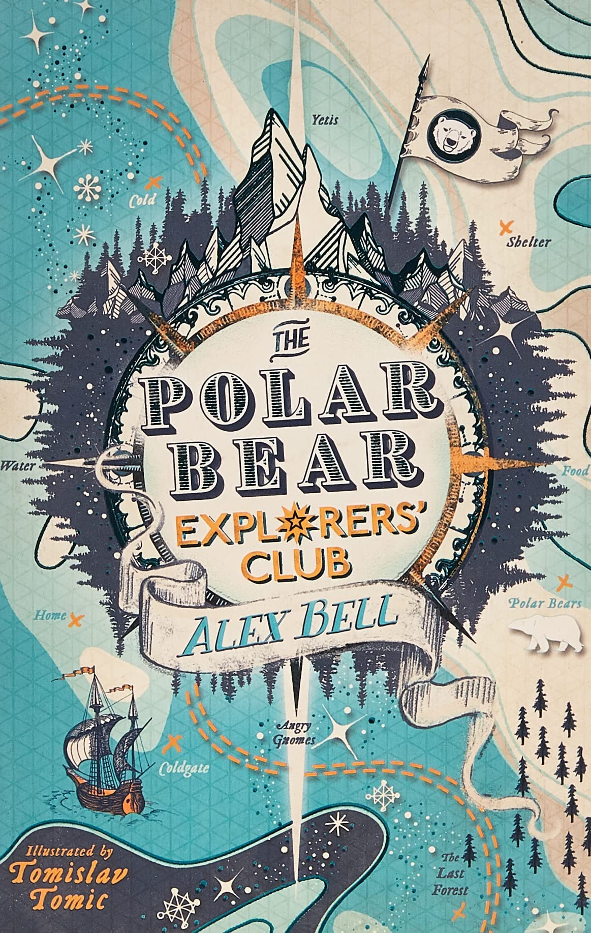 Explorers on Witch Mountain paperback cover, book 2 in the Polar Bear Explorers' Club series by Alex Bell