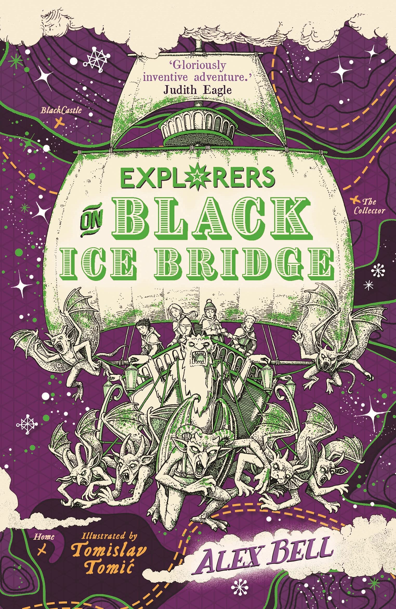 All five Polar Bear Explorers' Club paperback books by Alex Bell fanned out showing full set spines and covers