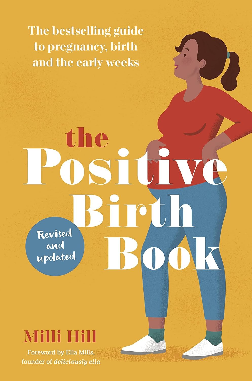 Close-up of The Positive Birth Book by Milli Hill paperback front cover