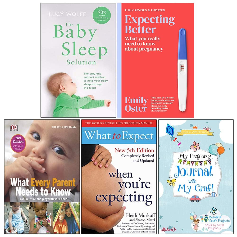Front covers of the Pregnancy & Parenting 5 Books Collection Set paperback bundle