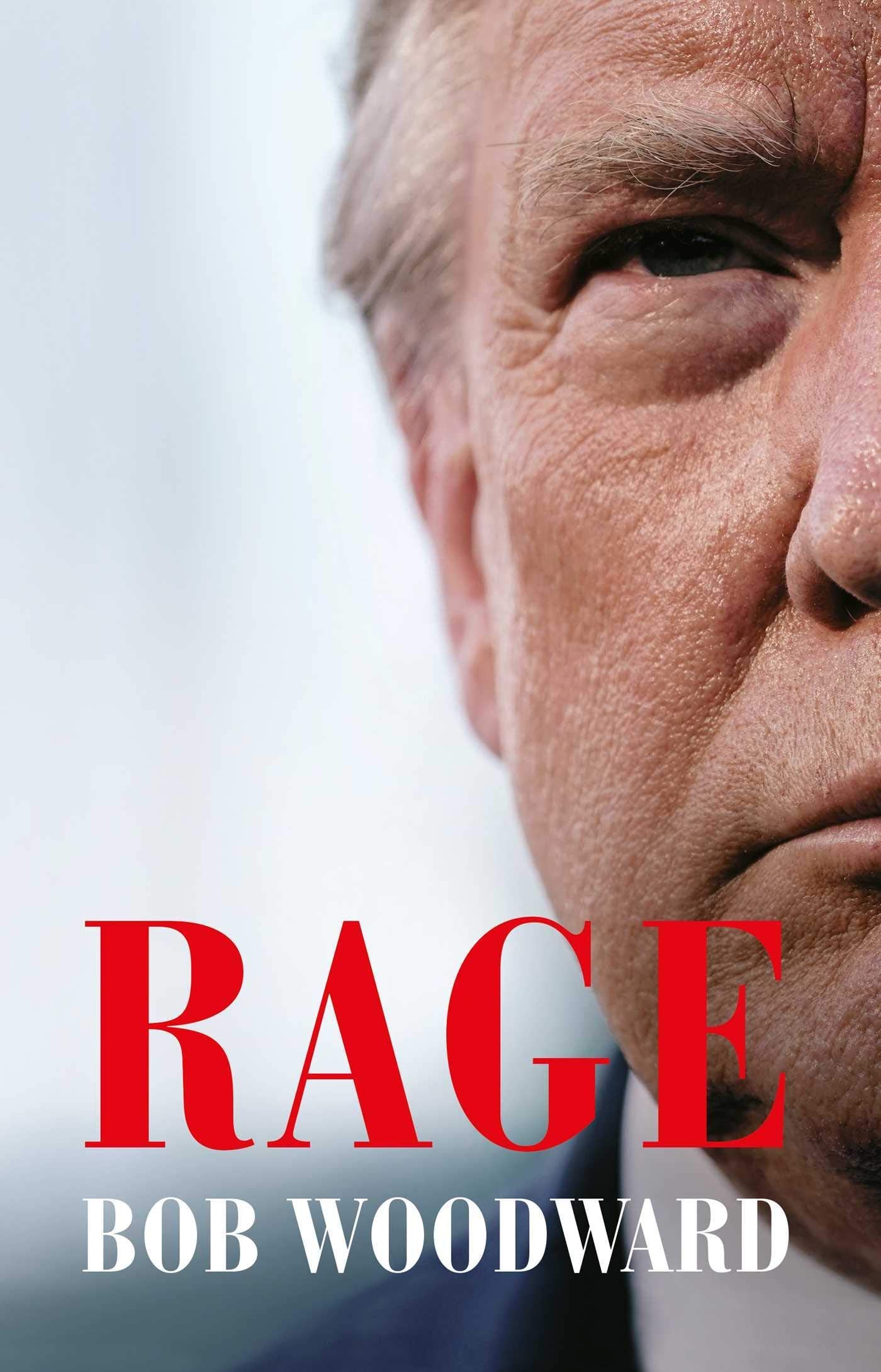 Close-up of Rage by Bob Woodward paperback cover from the Presidential Memoirs 4 book set