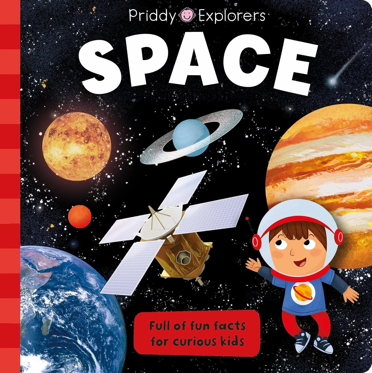 Priddy Explorers board book set - all eight titles fanned out showing Space, Sharks, Dinosaurs and more