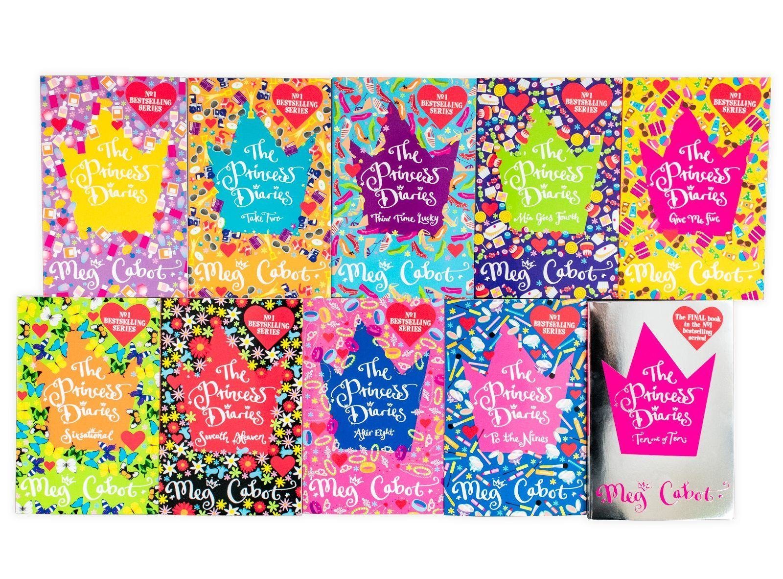 The Princess Diaries paperback set - close-up of individual book covers including Take Two and Third Time Lucky
