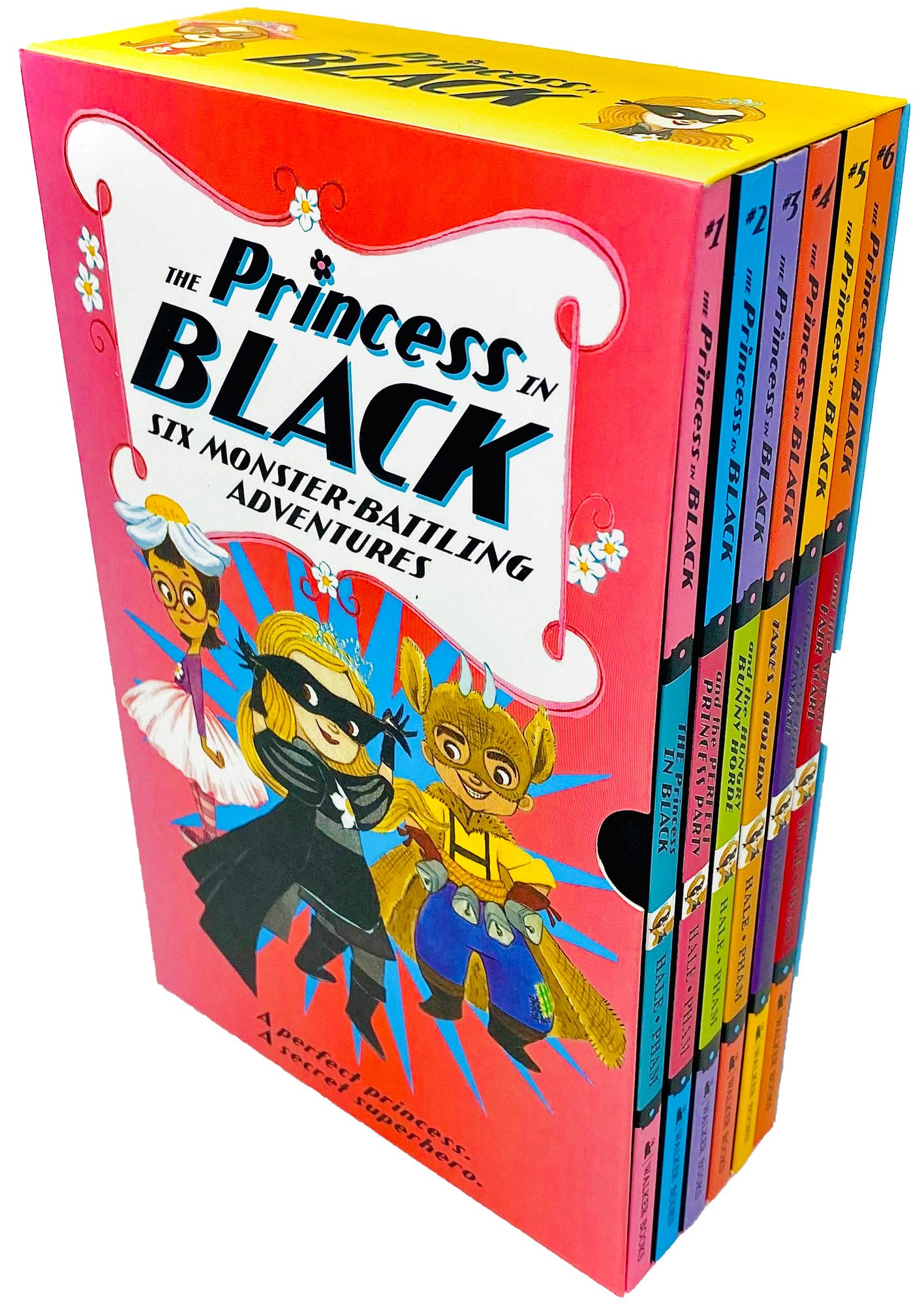 The Princess in Black 6-book paperback collection back cover showing series description and titles list