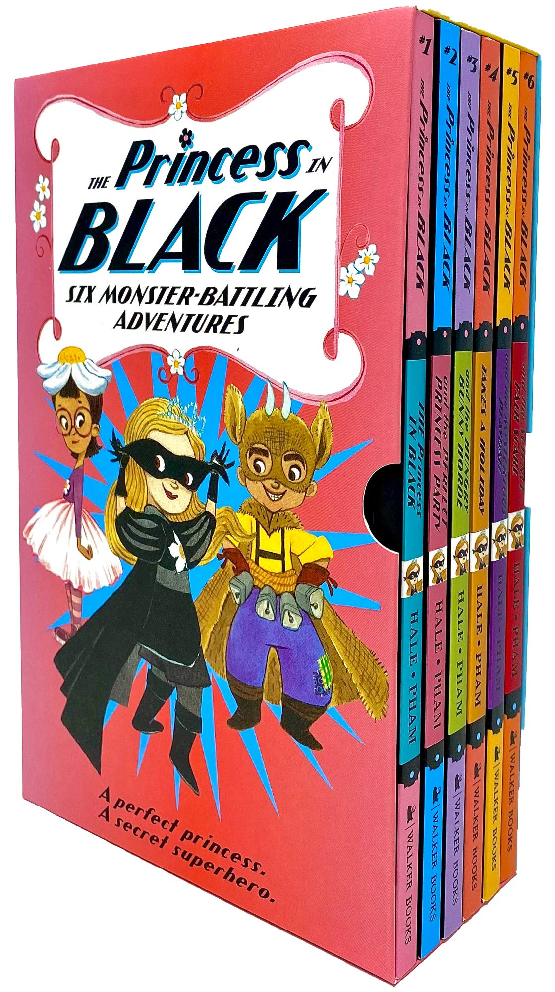 All six Princess in Black paperback books fanned out showing individual covers in the collection set