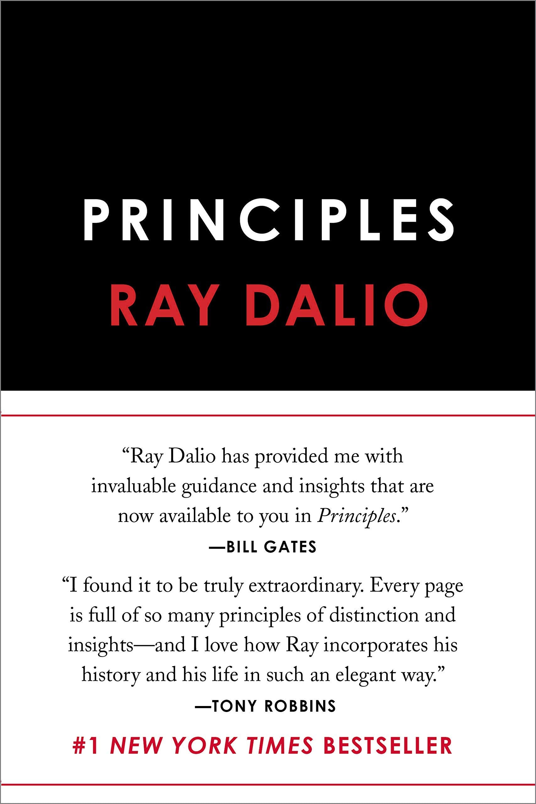 Principles Life and Work by Ray Dalio - paperback front cover close-up