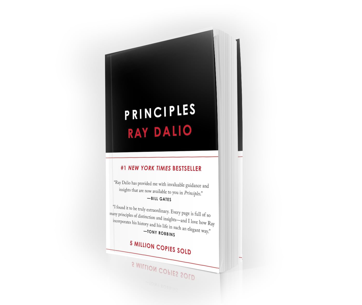 Principles: Life and Work by Ray Dalio hardcover back cover with description