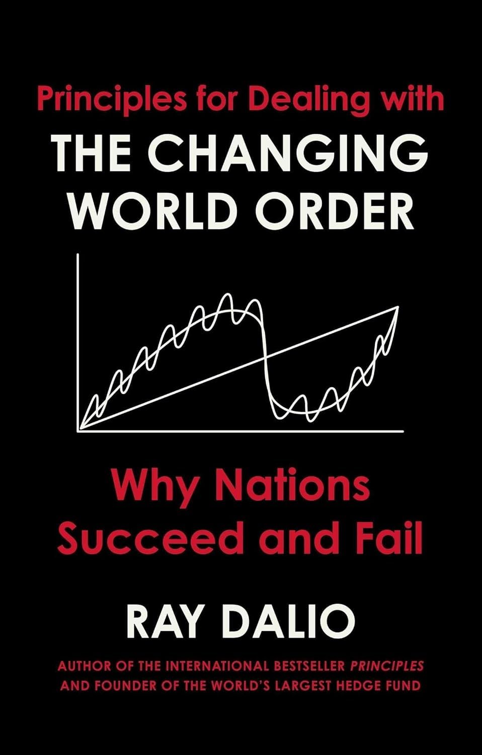 Close-up of the Principles for Dealing with the Changing World Order hardcover book cover by Ray Dalio