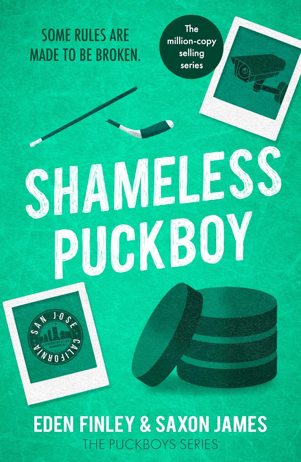 Puckboys Series 1-3 Collection Set stacked together showing full paperback set by Saxon James and Eden Finley