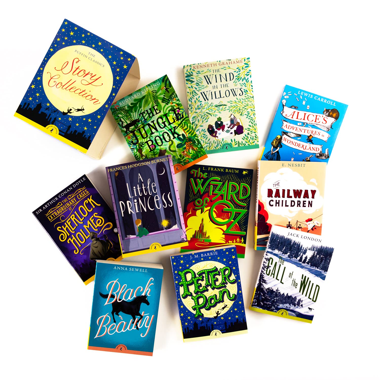 The Wizard of Oz and The Call of the Wild paperback covers from the Puffin Classics collection