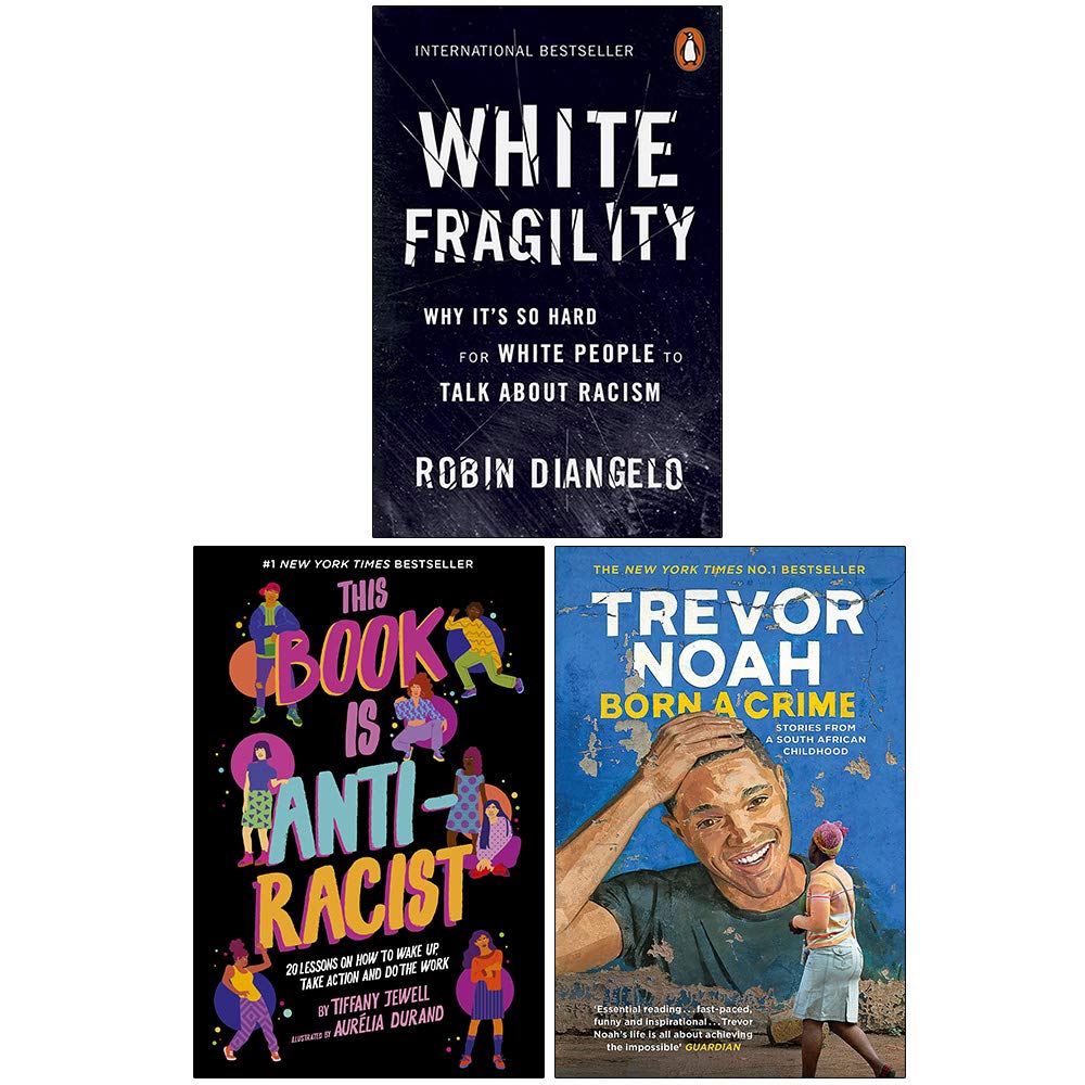 White Fragility paperback front cover by Robin DiAngelo, part of the Racial Justice 3-book nonfiction collection