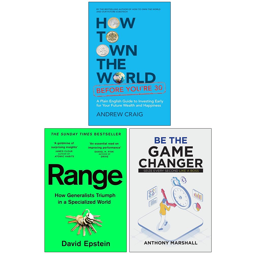 Front cover of Range by David Epstein, part of the 3-book non-fiction paperback collection set