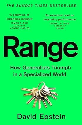 Range by David Epstein paperback cover - nonfiction book on performance and generalism