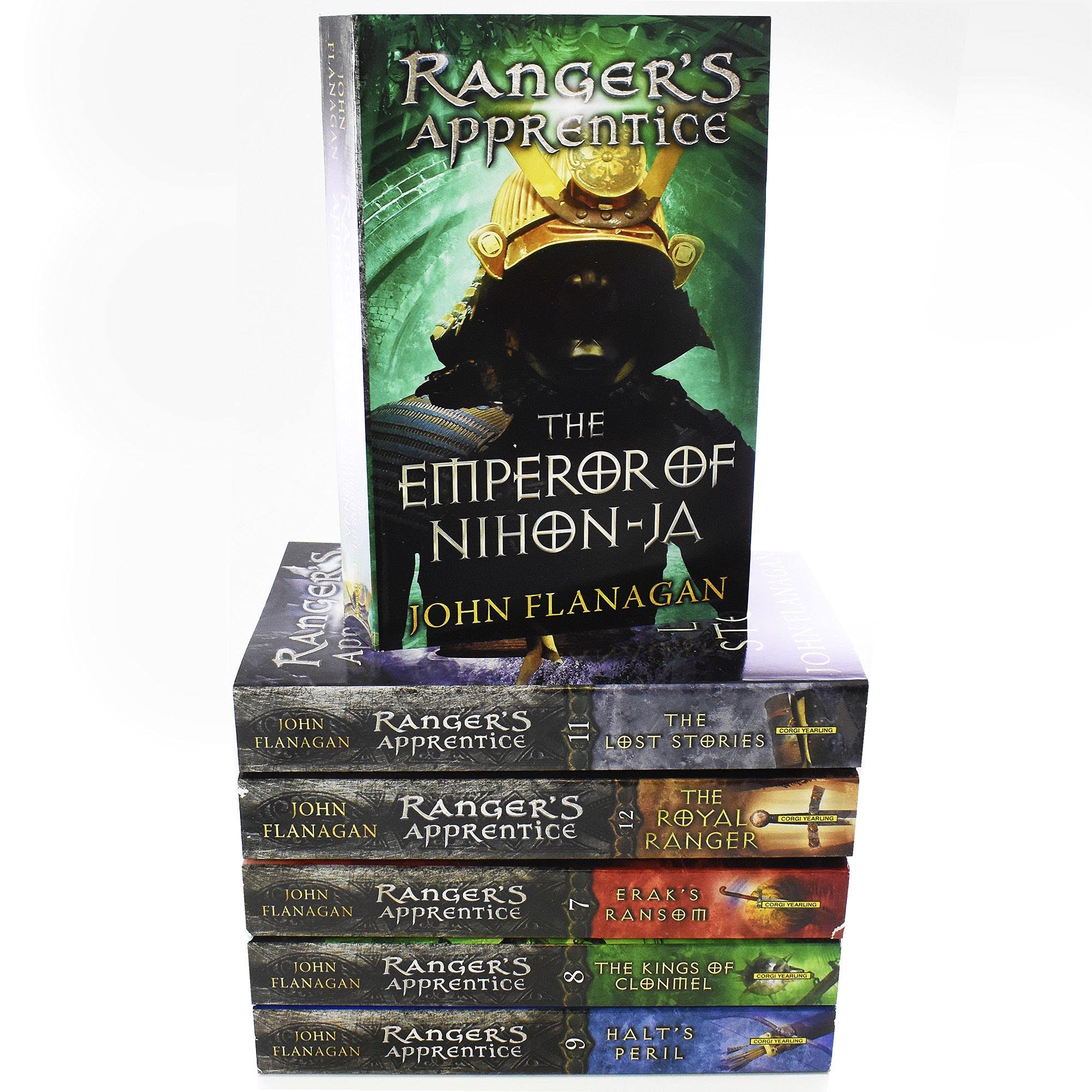 Back cover and spine detail of the Ranger's Apprentice Books 7-12 young adult paperback collection