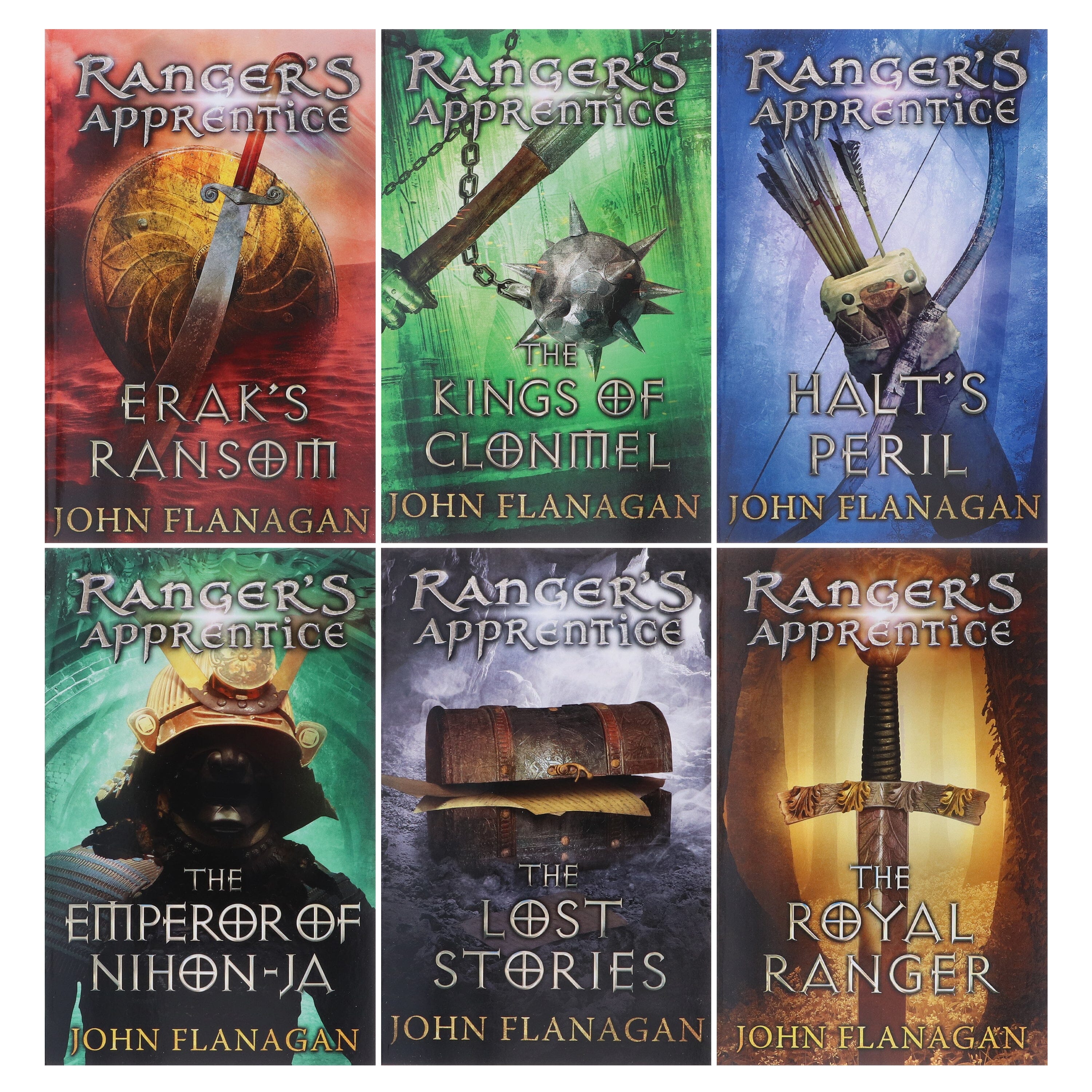 Front cover view of Ranger's Apprentice Series 2 books, Book 7 to Book 12, by John Flanagan