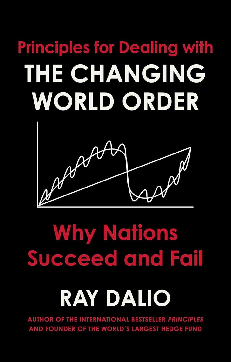 Close-up of the Ray Dalio hardback collection set covers, including Principles: Life & Work and Principles for Dealing with the Changing World Order.