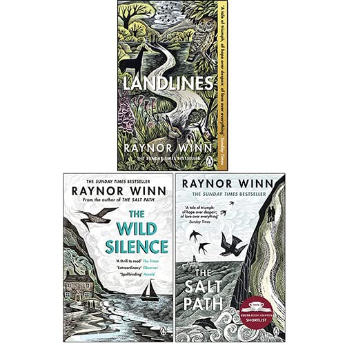 Raynor Winn Collection 3 Books Set paperback front cover featuring The Salt Path, The Wild Silence, and Landlines
