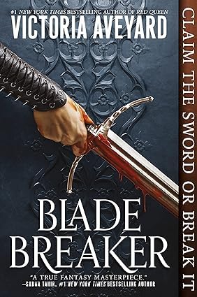 Blade Breaker paperback book cover close-up, second book in the Realm Breaker trilogy by Victoria Aveyard